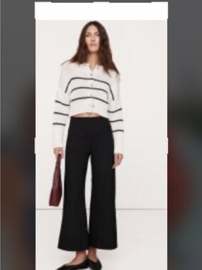 Banana Republic high waisted black cropped pants